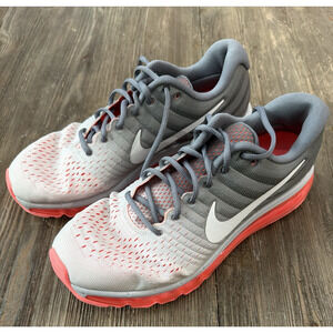 Nike Air Max 2017 Womens Size 12 Shoes 849560 007 Grey Pink Sneakers hot lava